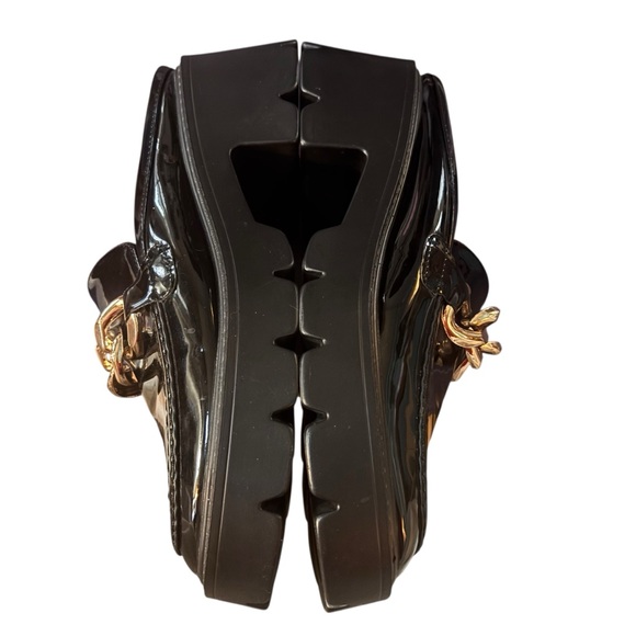 Azalea Wang Peggy Black Vegan Patent Leather Flatform Oxfords – Women’s Sz 10 - Picture 4 of 9